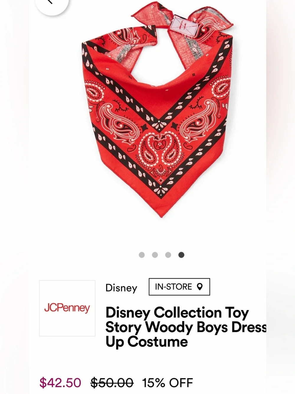 Disney 🤠 Toy Story WOODY cowboy red bandana